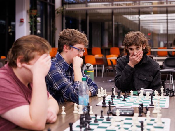 Men playing chess