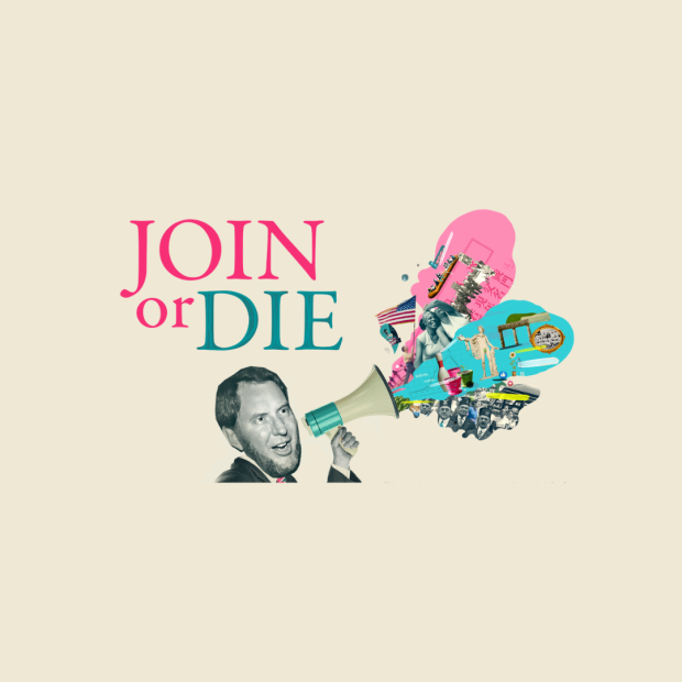A photo of the Join or Die film poster