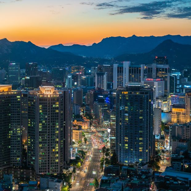 An image of Seoul at night time