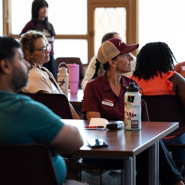 new employees at orientation event