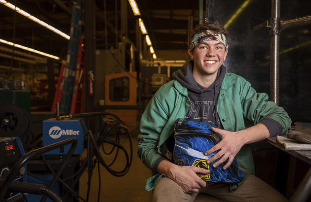 Photo of welding student