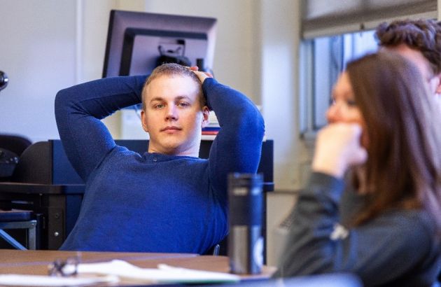 A student in a classroom