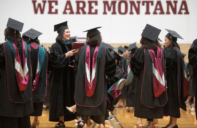 group of graduates in commencement wear