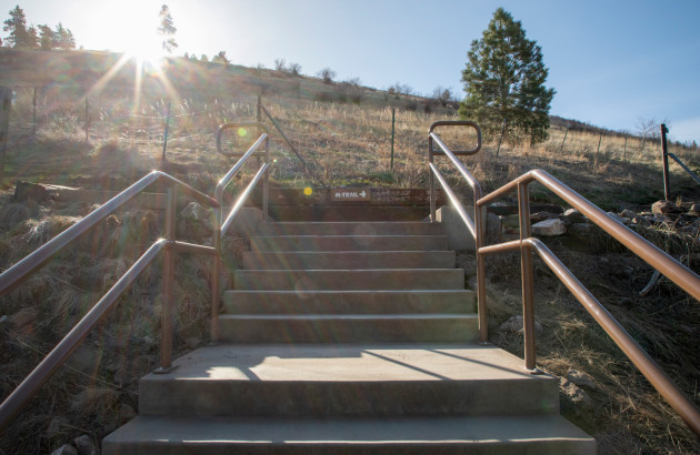 stairs at beginning of M Trail