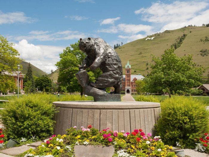 Griz bear statue