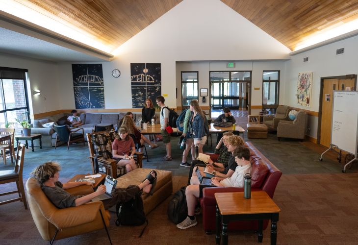 Students in DHC Lounge