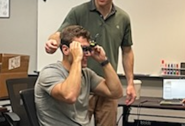 Brian working with patient