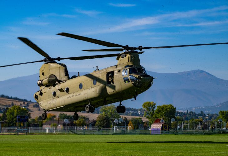 Helicopter landing 