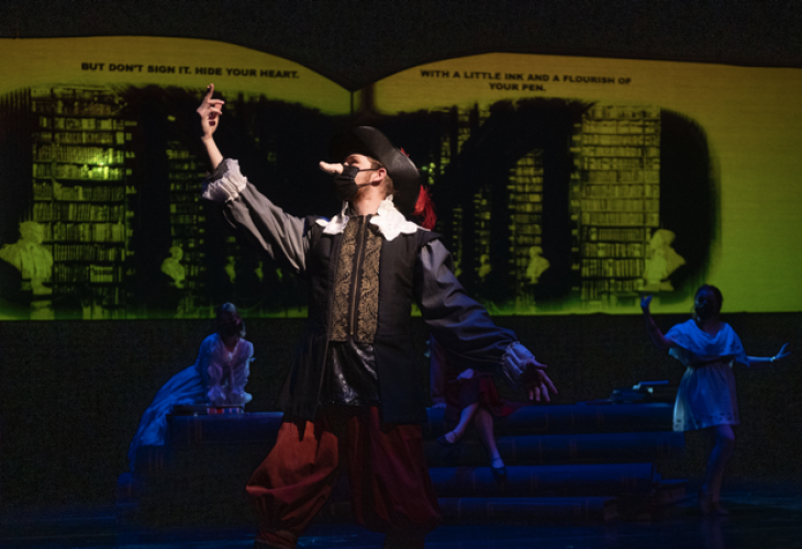 Cyrano from Fabled (2021) posing with his nose