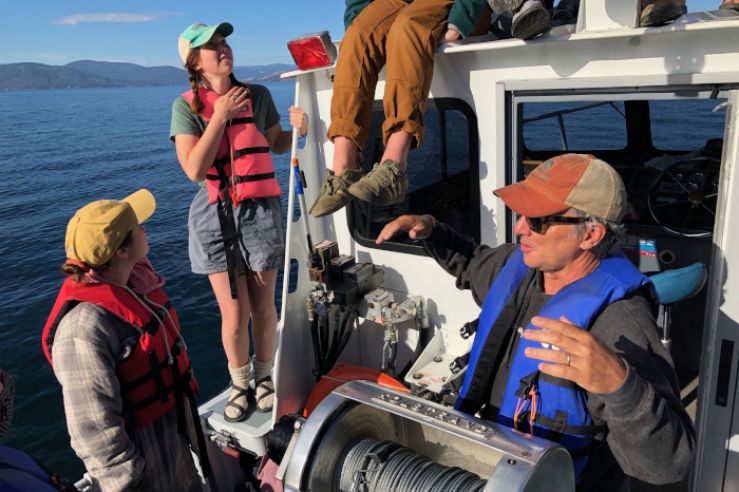 Students learn about Flathead Lake Biological Station in the water class