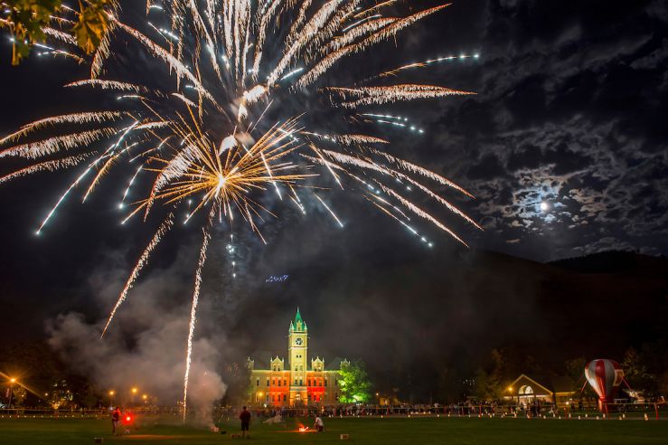 Fireworks over UM campus