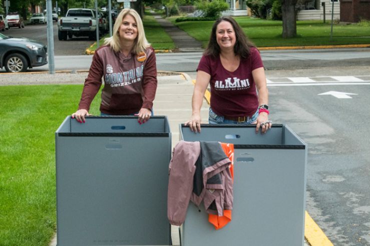 Staff helping with move-in.