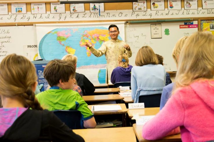 students in a classroom