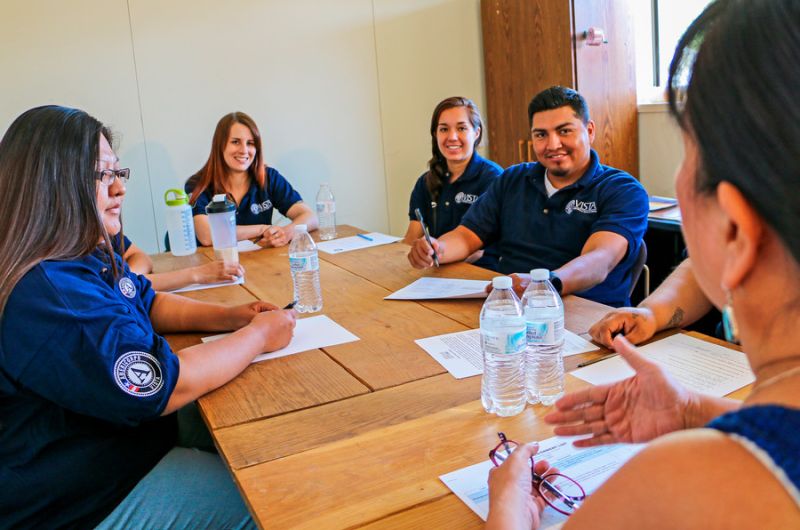 AmeriCorps VISTA members discuss their project