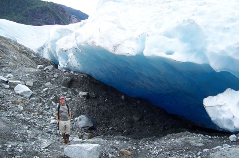 Soil sampling, Mendenhall Glacer, AK