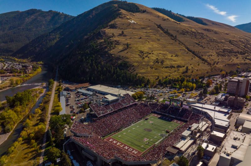 Washington-Grizzly Stadium from above