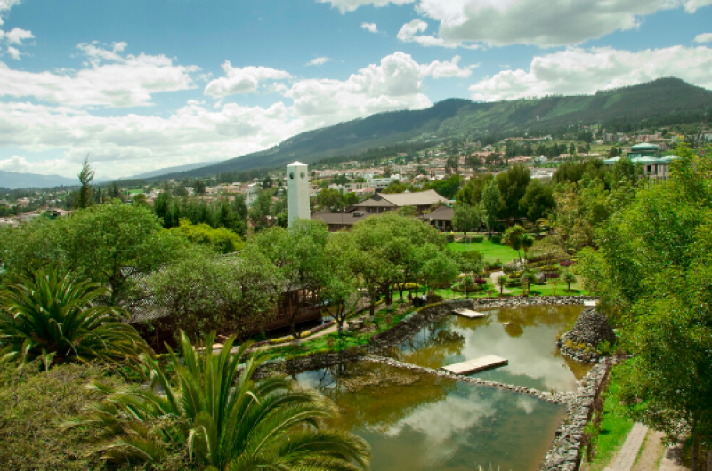 Universidad San Francisco de Quito aerial campus image