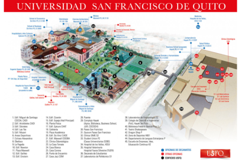Universidad San Francisco de Quito Campus Map