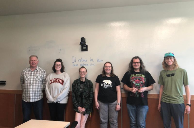 Robert Stubblefield with the first graduating BFA class