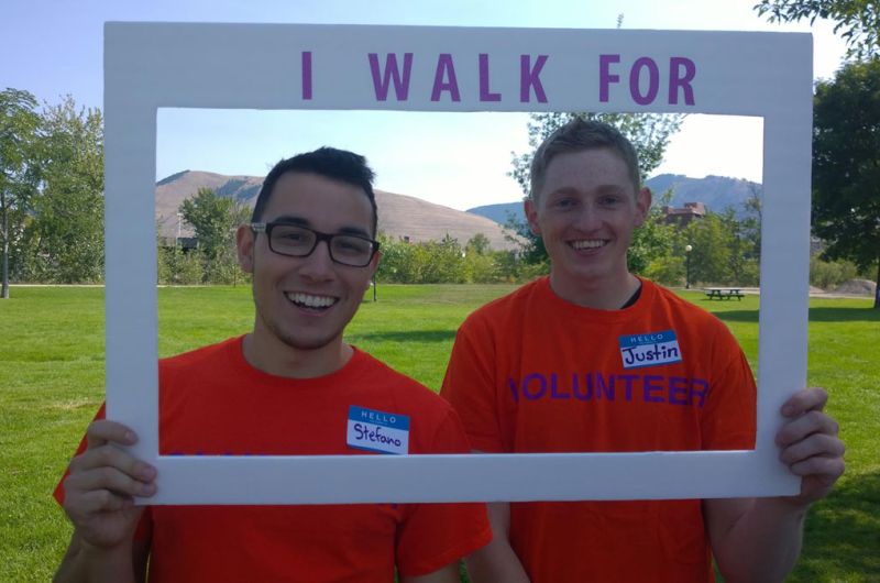UM Gerontology Society members volunteer at the Missoula Walk-to-End Alzheimer's