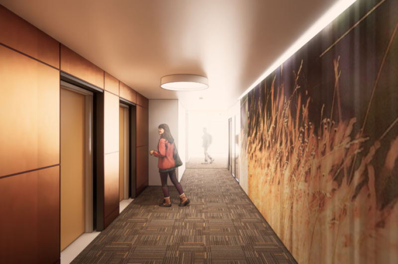 Glacier residential hallway
