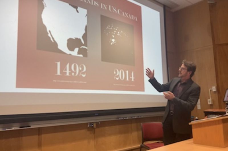 Eric Zimmer giving a lecture
