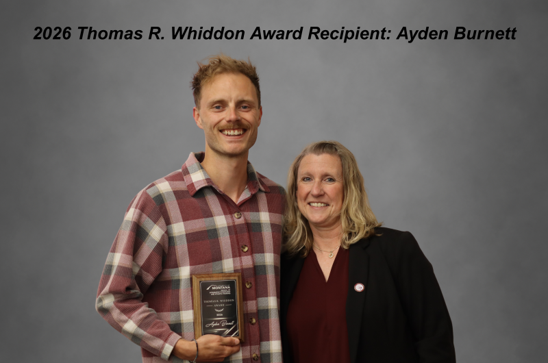 Ayden Burnett (pictured) was the recipient of IPAT's Thomas Whiddon Award (2025)