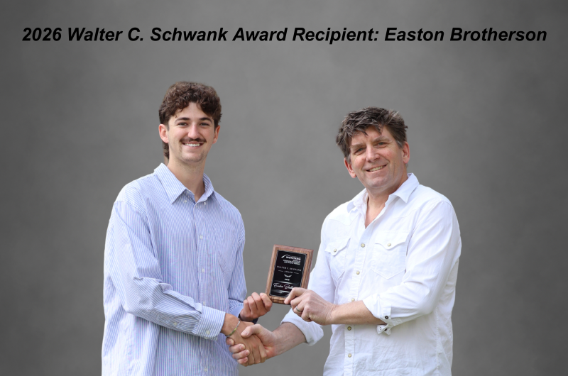 Easton Brotherson (pictured) was one of two recipients of the Walter C Schwank Award (2025)