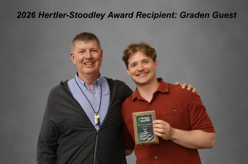 Graden Guest (pictured) was one of the two Hertler-Stoodley Award Recipients in 2025