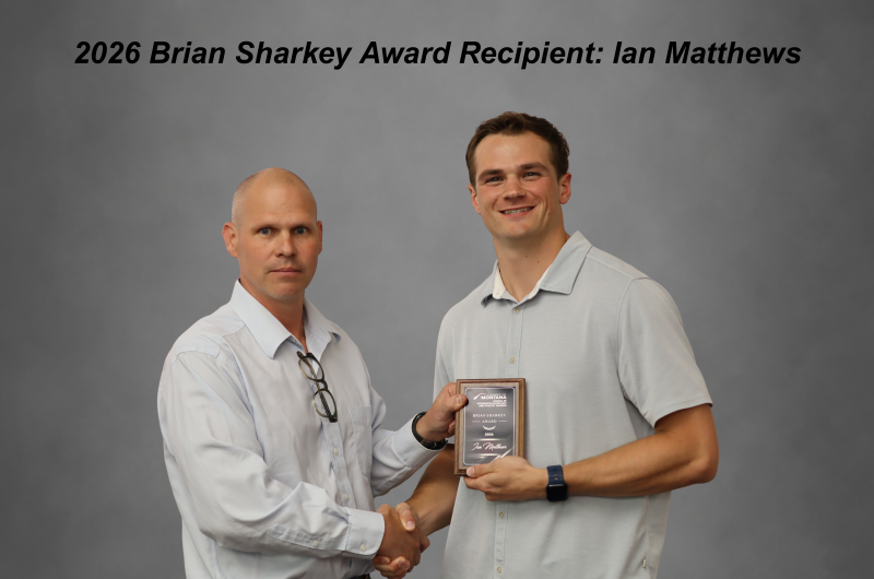 Ian Matthews (pictured) was the recipient of the Brian Sharkey Award (2025)