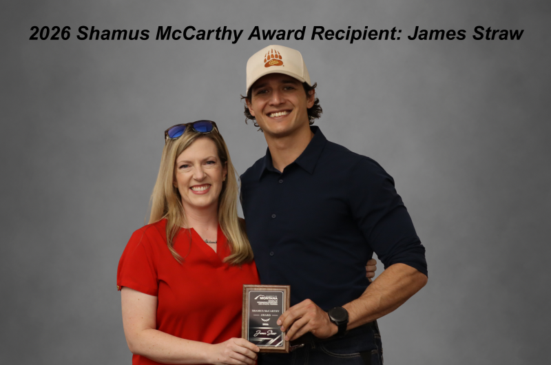 James Straw (pictured) was the recipient of the Shamus McCarthy Award (2025)