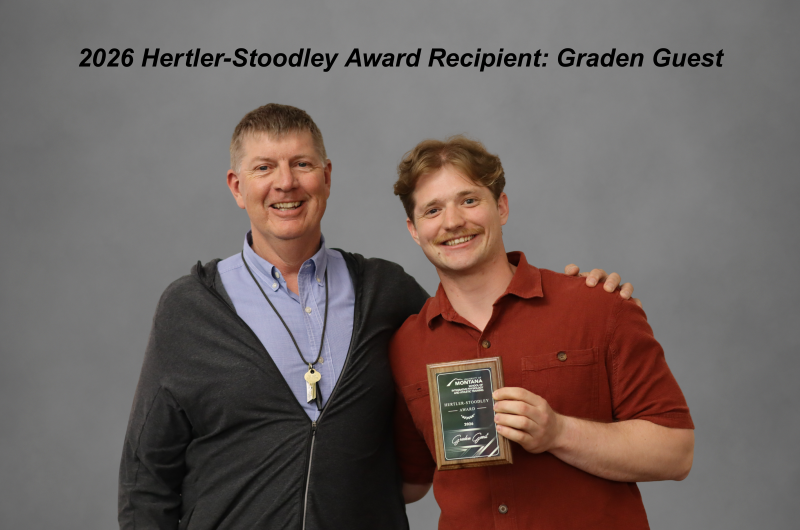 Graden Guest (pictured) was one of the two Hertler-Stoodley Award Recipients in 2025