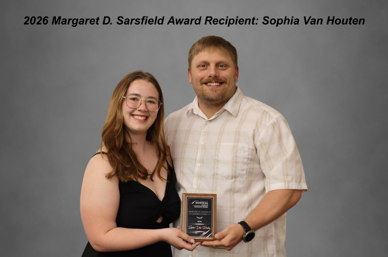 Sophia Van Houten (pictured) was the recipient of the Margaret D. Sarsfield Memorial Award (2025)