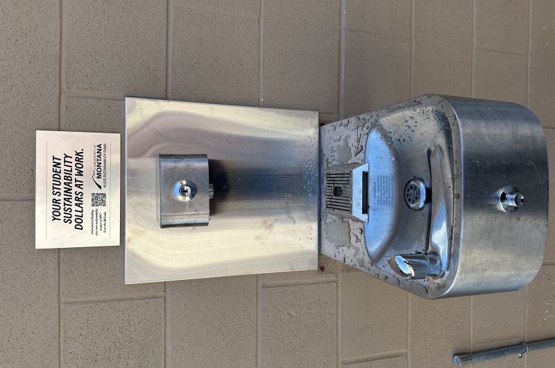 outdoor water bottle station in griz stadium