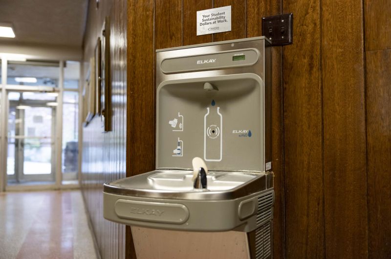 water bottle station in the UM Law building