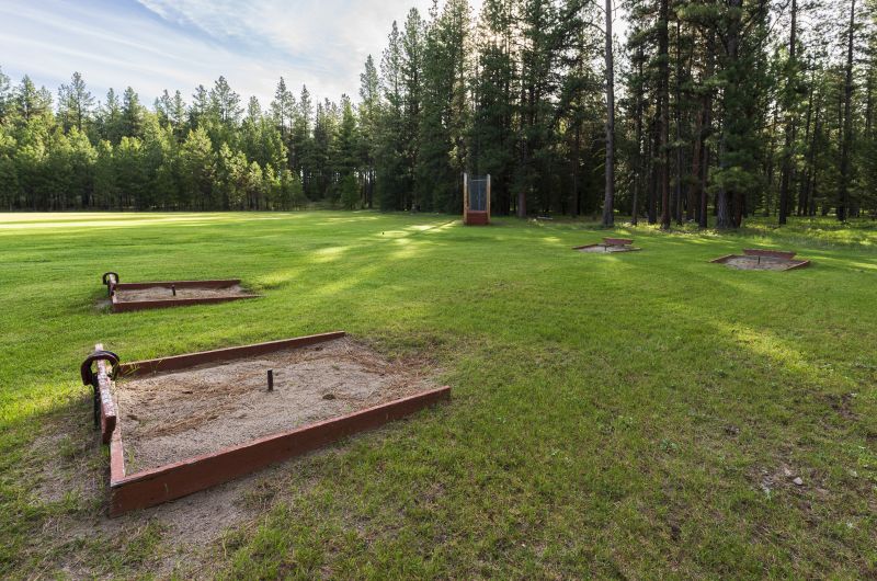 Outdoor horseshoe game