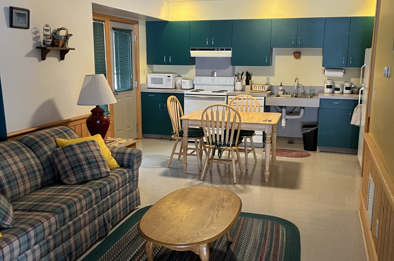 living room and kitchen
