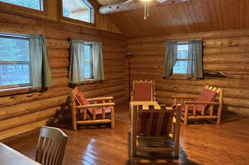 log cabin inside