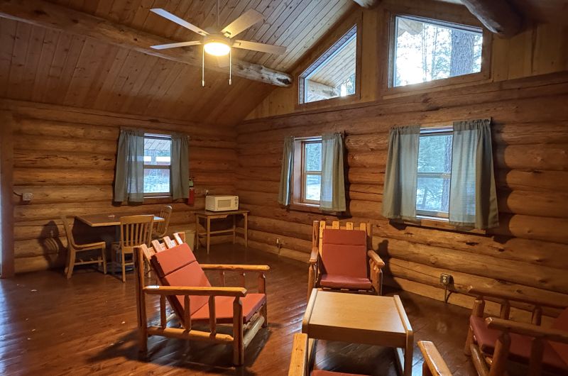 log cabin inside