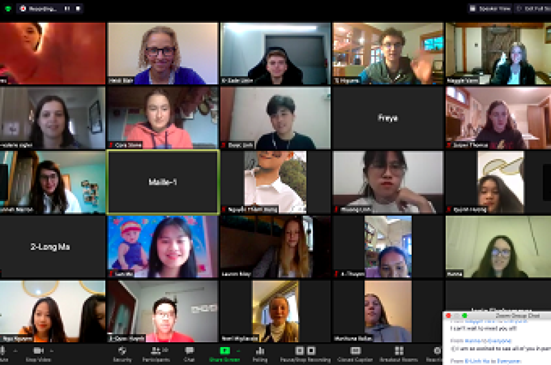 Screenshot from a virtual exchange.