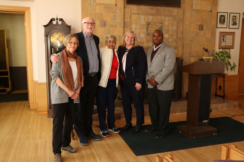 Pictured from left to right Emily Stone, Ron Irving, Gloria Hewitt, Gail Irving, and Edray Goins
