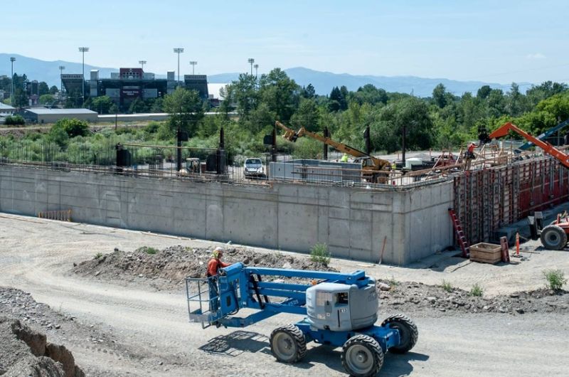 Construction on the new Missoula College building.