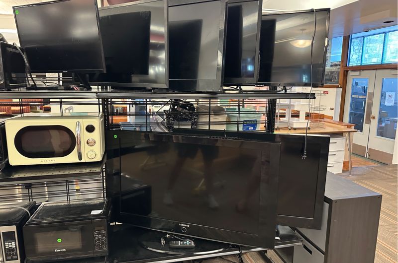 screens and TVs on display