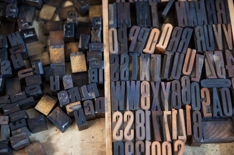 Image of letter blocks top down