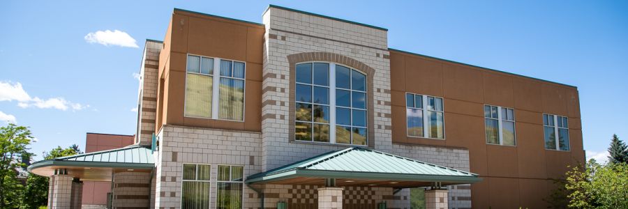 the outside of the James E Todd center on a sunny day