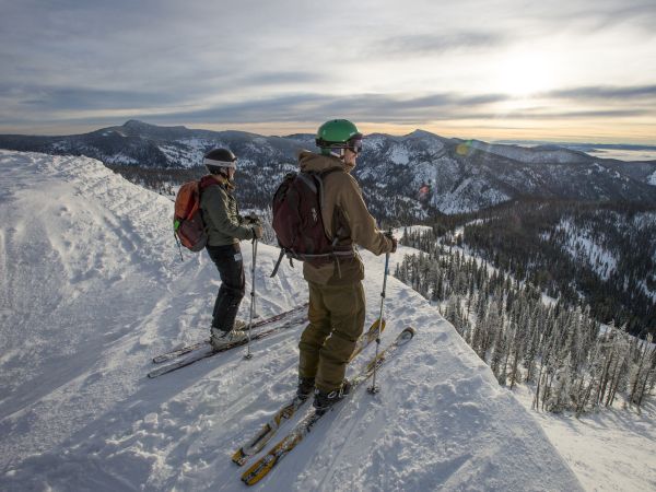 People ski at Snowbowl