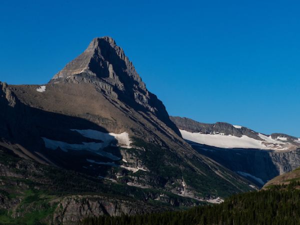 steep mountain in glacier national park