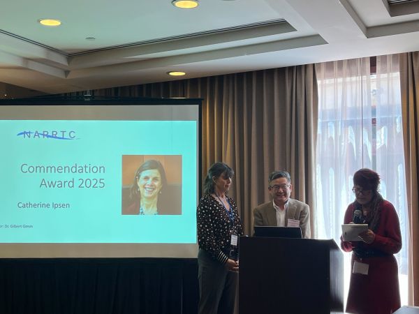 Catherine Ipsen recognized at professional conference.