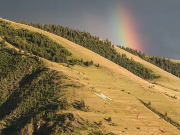 Mount Sentinel with rainbow