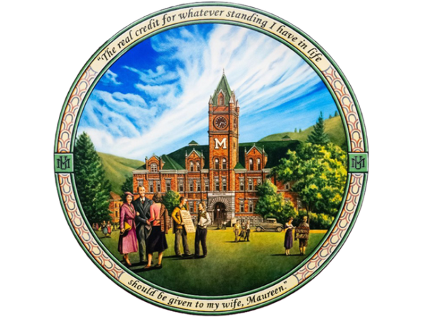 Cover photo of 2025 Impact report depicting a painting of Main hall on the �����ؿ� campus